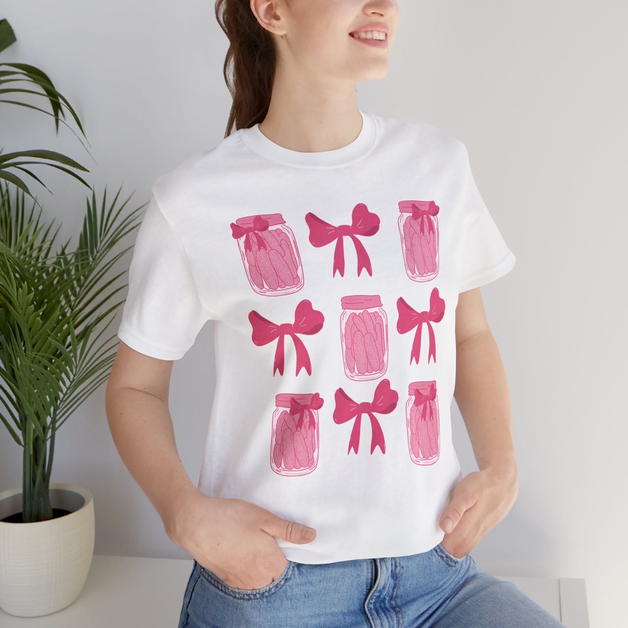 Pickle and Pink Coquette Bow T-Shirts