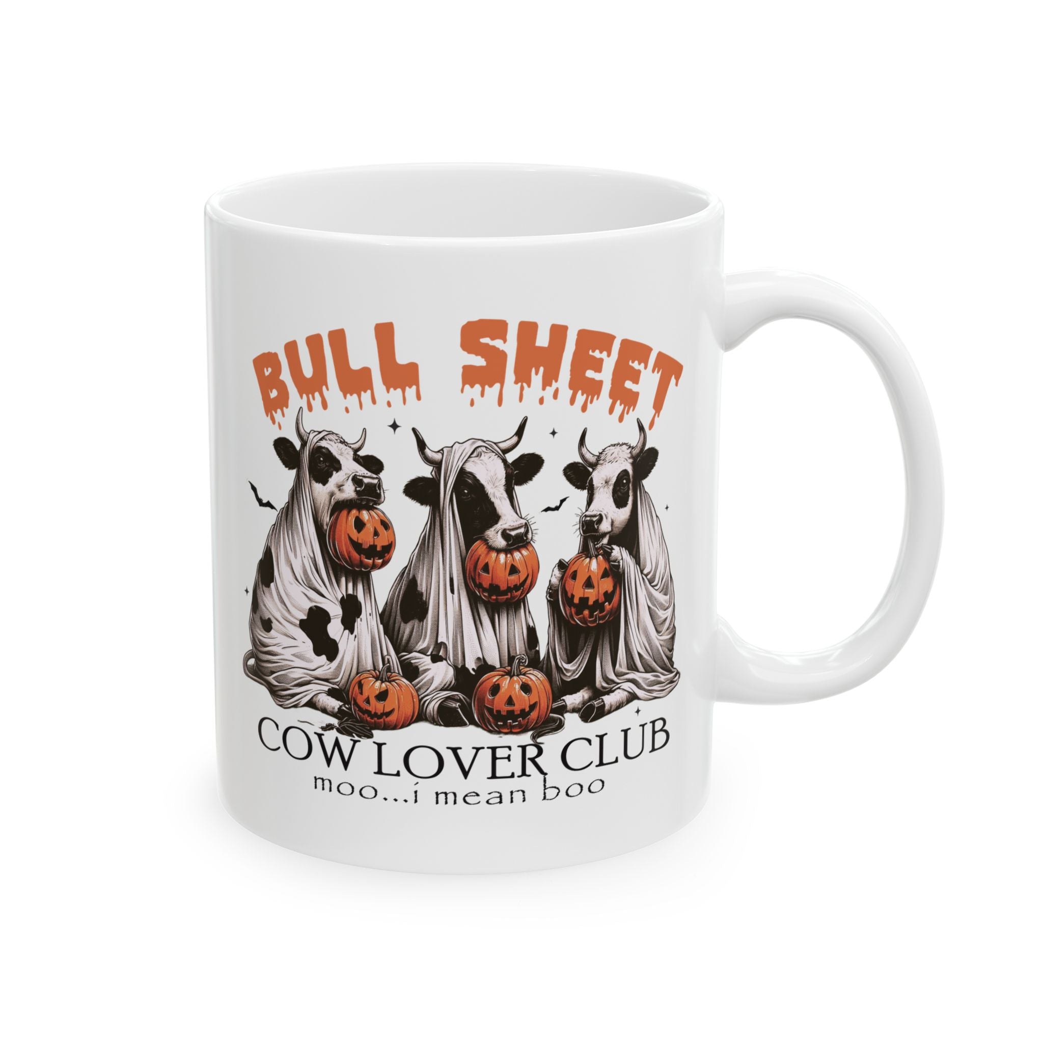 Bull Sheet Cow Lovers Club Ceramic Mug, (11oz, 15oz)