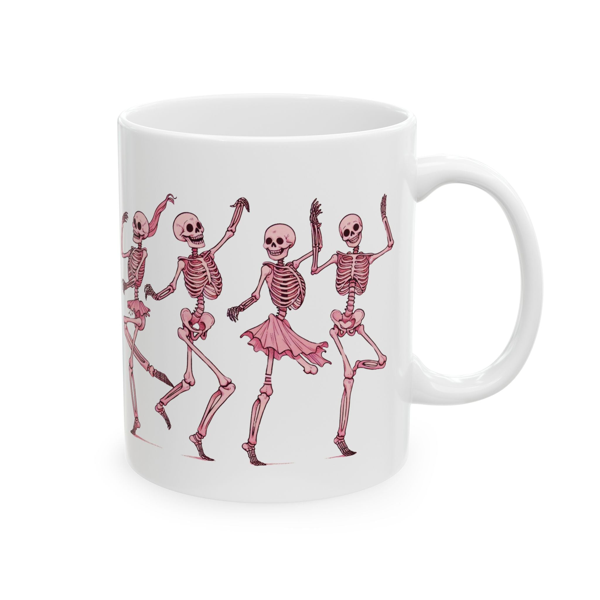 Dancing Skeletons Halloween Ceramic Mug, (11oz, 15oz)