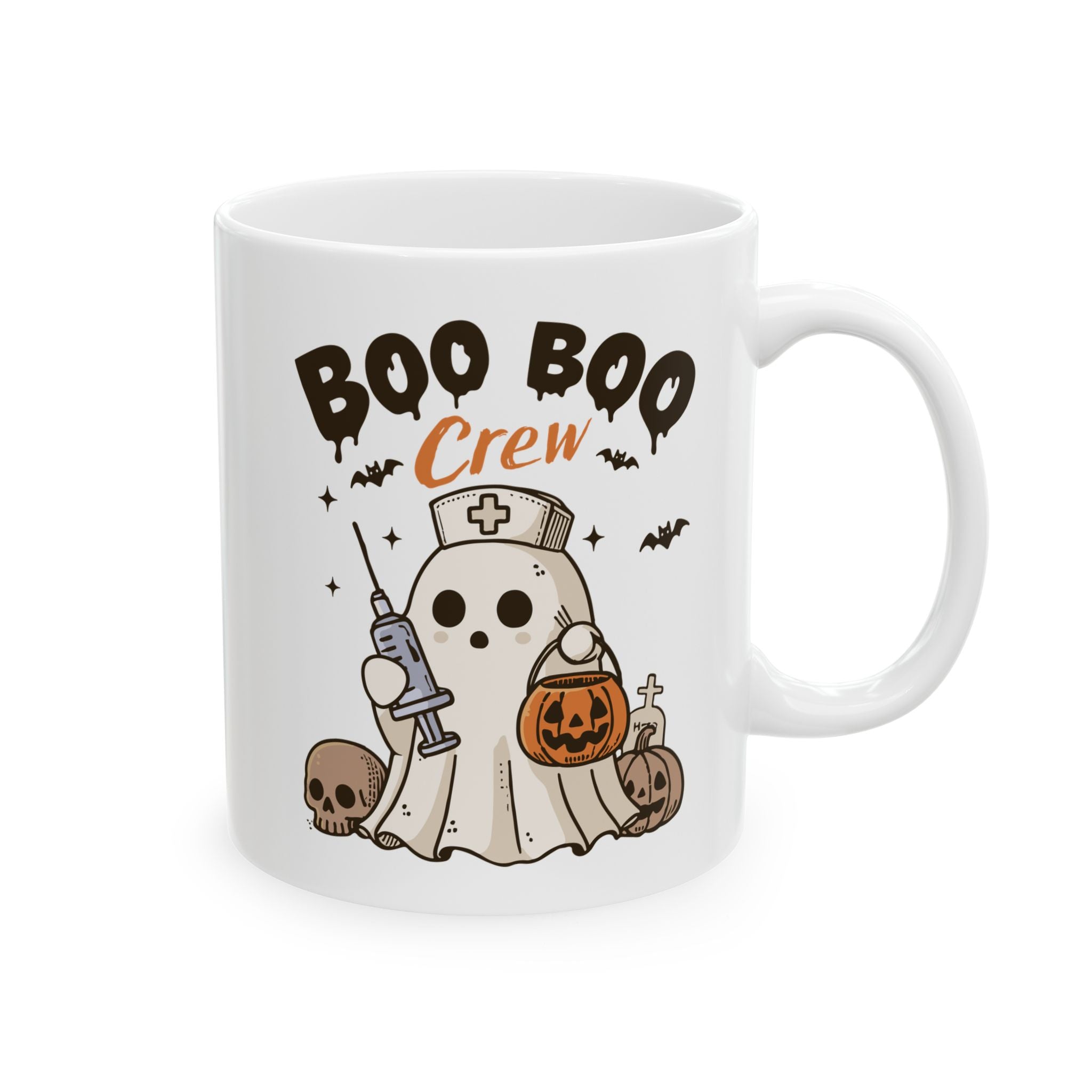 Boo Boo Crew Haloween Ceramic Mug, (11oz, 15oz)