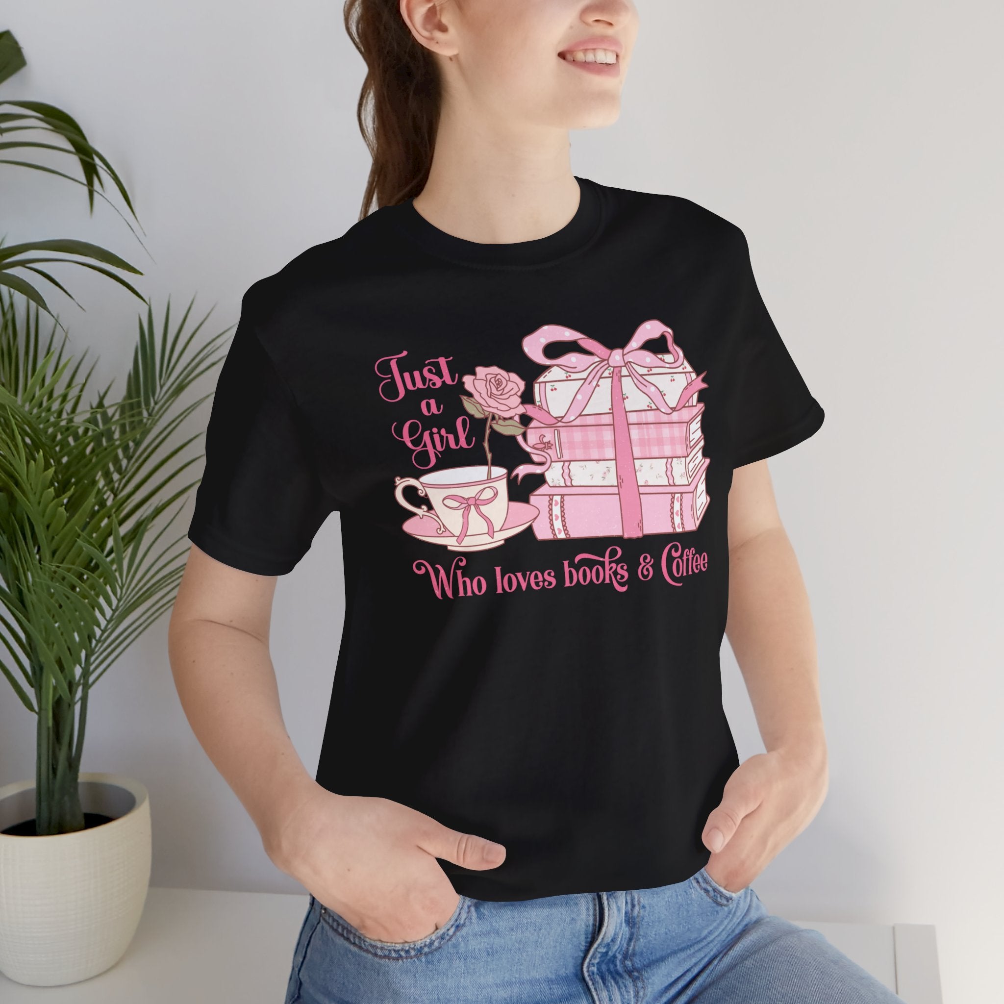 Coquette Just A Girl Who Loves Books T-Shirt