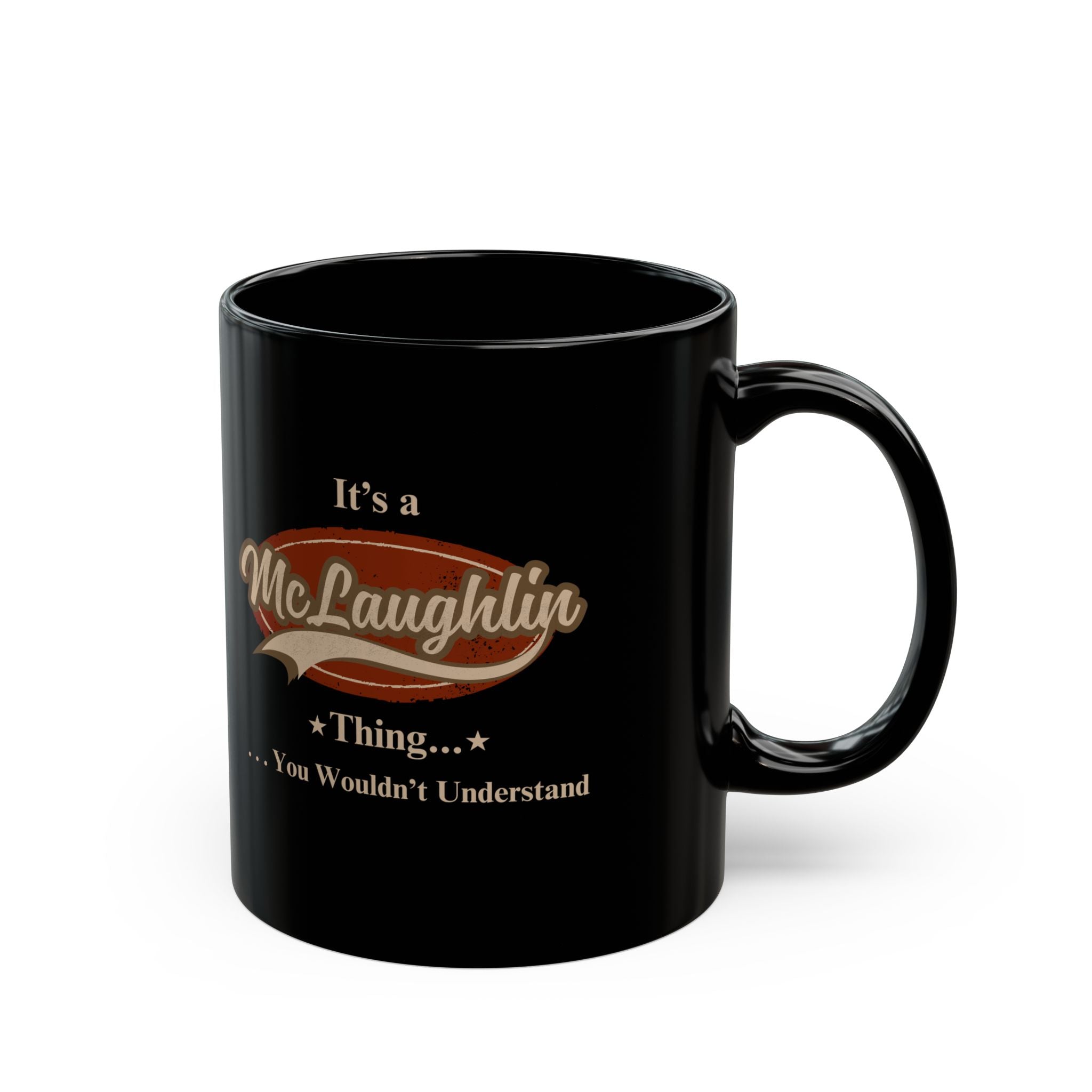 Personalize Family Name Black Coffee Mug - Perfect Gift