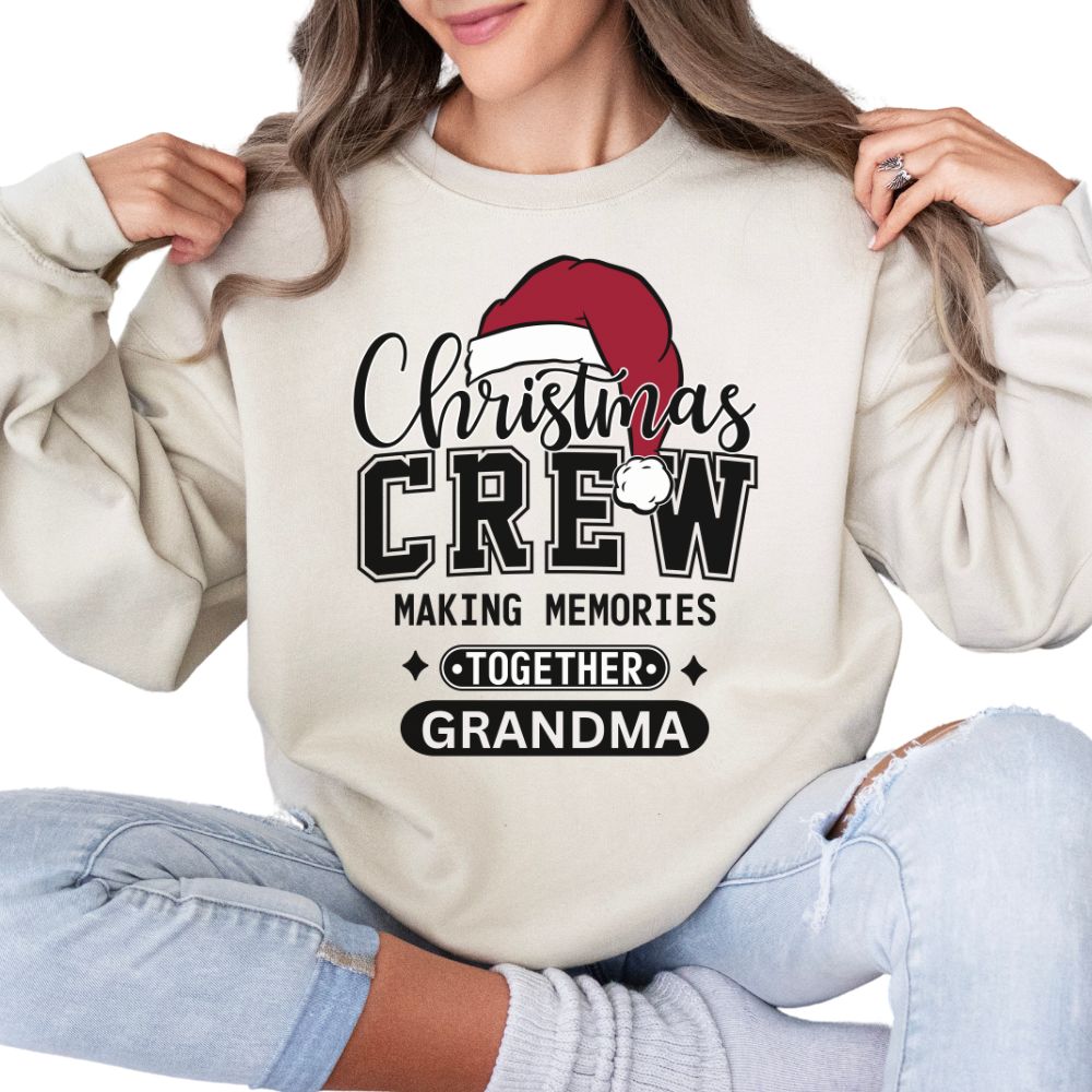 🎄 Christmas Crew Grandma Sweatshirt - Making Memories with Family | Cozy Festive Apparel 🎅