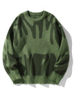 Green camouflage sweater on a white background