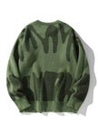Green camouflage sweater on a white background