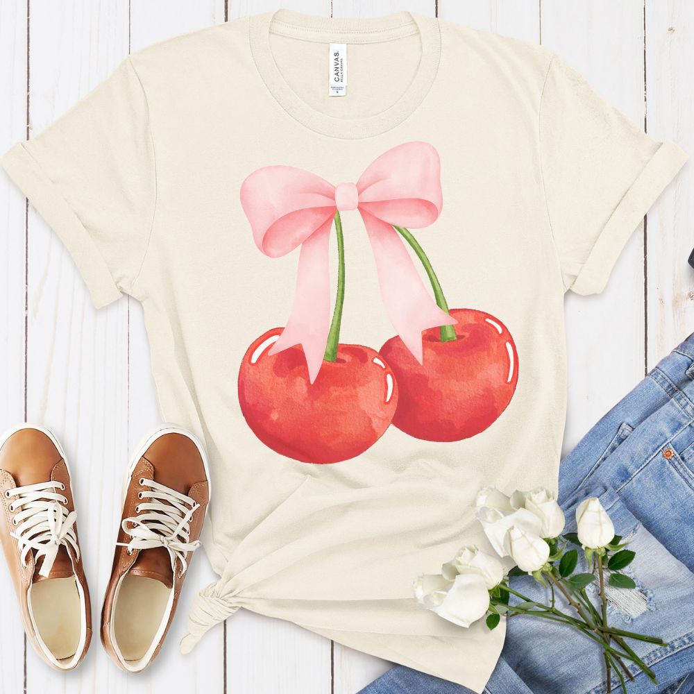 Coquette Cherry and Bow T-Shirts