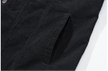 Close-up of a black fabric pocket on a white background
