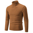 Brown turtleneck sweater on a white background
