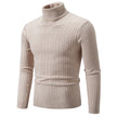 Beige turtleneck sweater on a white background