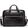 Luxury Genuine Leather Men's Briefcase-black color