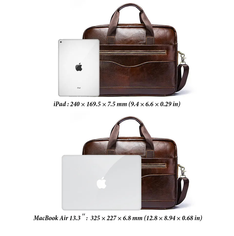 Luxury Genuine Leather Men's Briefcase