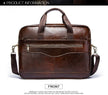 Luxury Genuine Leather Men's Briefcase-front