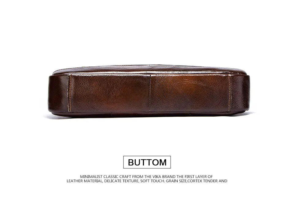 Luxury Genuine Leather Men's Briefcase-bottom