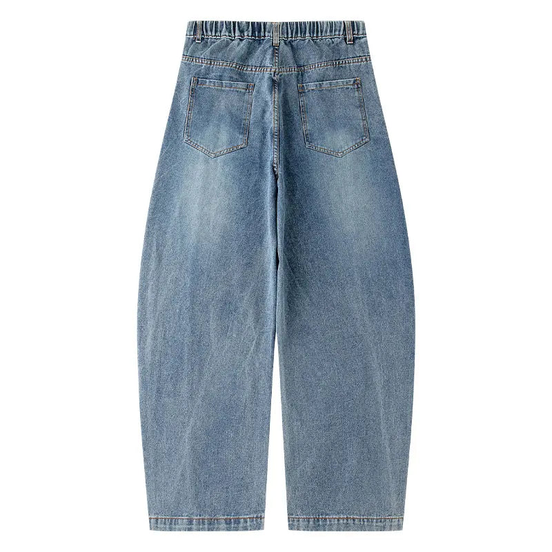 Blue jeans on a white background