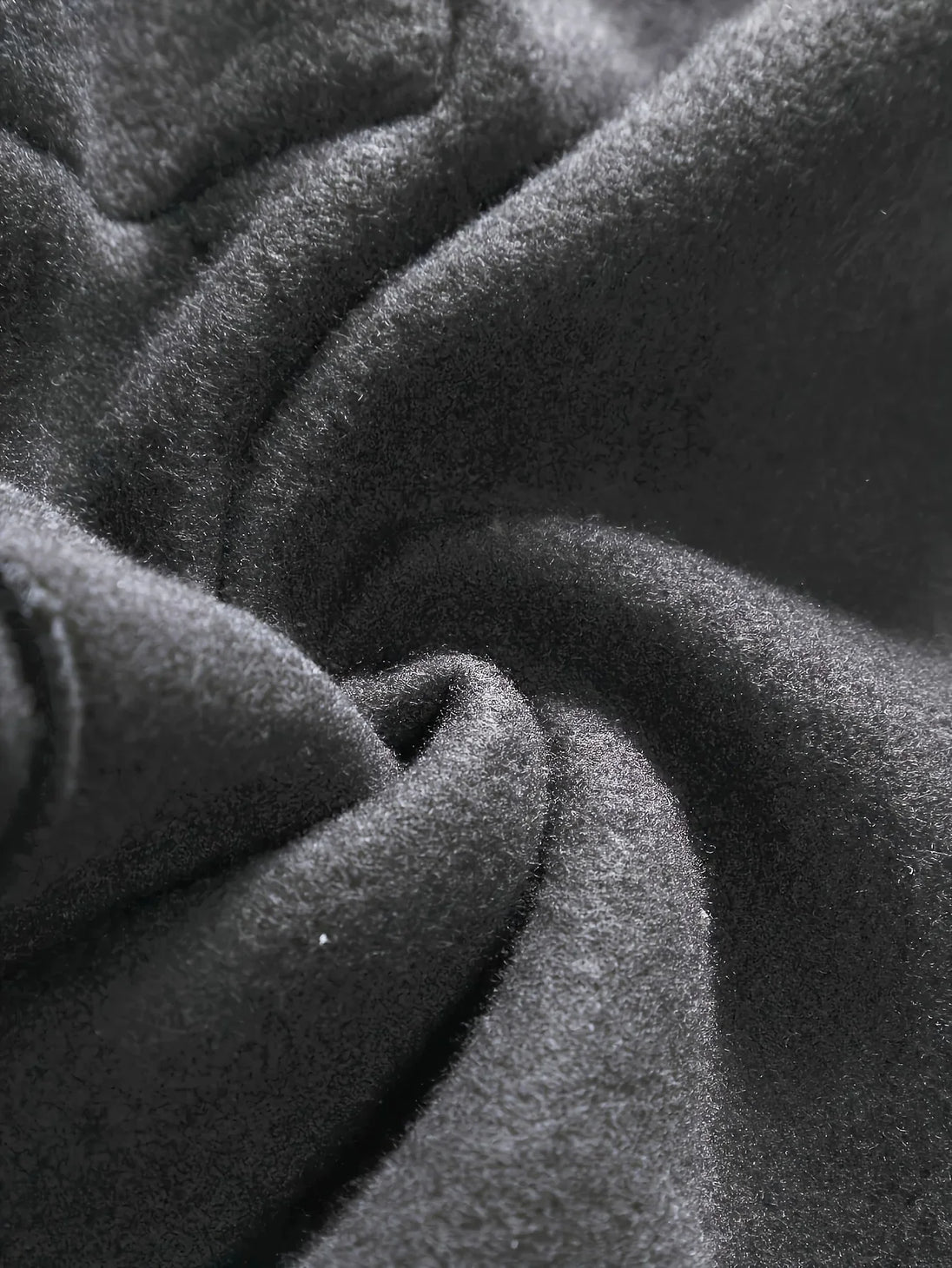 Close-up of dark gray fabric texture
