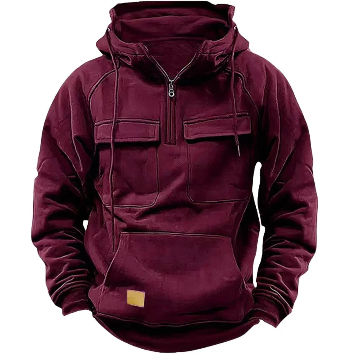 Multi-Pocket Hooded Sweatshirt